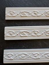 1/12 Dolls House Decorative Plaster Mouldings X 3