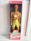 NRFB Vtg 1991 Sun Sensation Ken Doll 1392 Mattel Barbie Swimsuit Net Top NEW