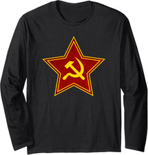 Unione Sovietica Stella Rossa URSS Falce E Martello Maglia a Manica