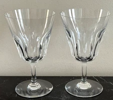 Baccarat Crystal Val de Loire Pattern 6" Water Goblet Glasses Set of 2
