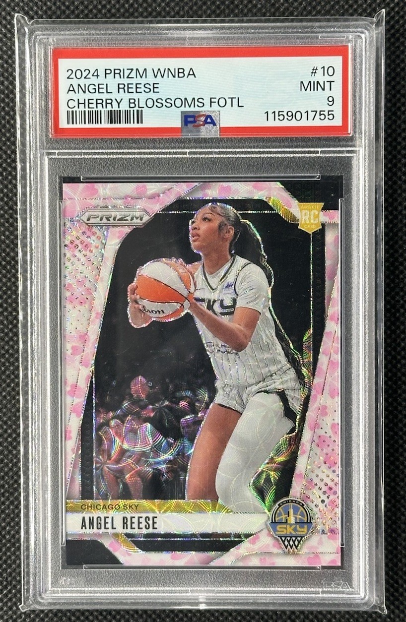 2024 Panini Prizm WNBA Angel Reese Rookie #10 Cherry Blossom FOTL /20 PSA 9