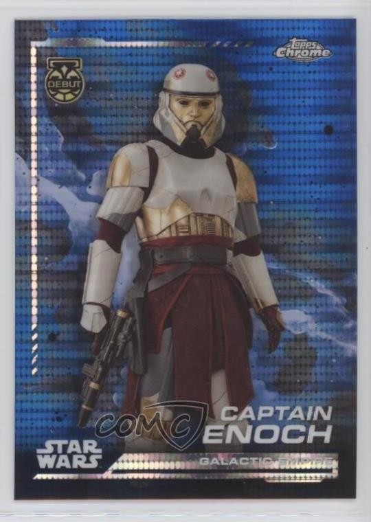 2024 Topps Chrome Star Wars Blaster Blue Pulsar Refractor Captain Enoch #99 1ar2