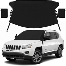Car Windshield Cover For Snow Ice And Frost 600d Winter Protector 74x43 Inches