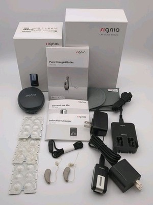Signia Hearing Aids Pure Charge & Go 7NX Rechargeable + Streamline Mic FREE SHPG