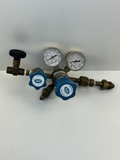 Airgas 340-2-346-V Compressed Gas Regulator Valve with Dual Gauge, Made in USA