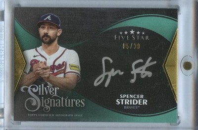 Spencer Strider 2024 Five Star on Card Auto Autograph Atlanta Braves 5/30