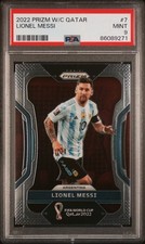 2022 PANINI PRIZM WORLD CUP QATAR #7 LIONEL MESSI PSA 9 ARGENTINA CHAMPIONS 🐐