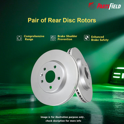 1 Pair Rear Disc Rotors for Toyota Alphard Velfire H30 H300 2015-2023 301mm