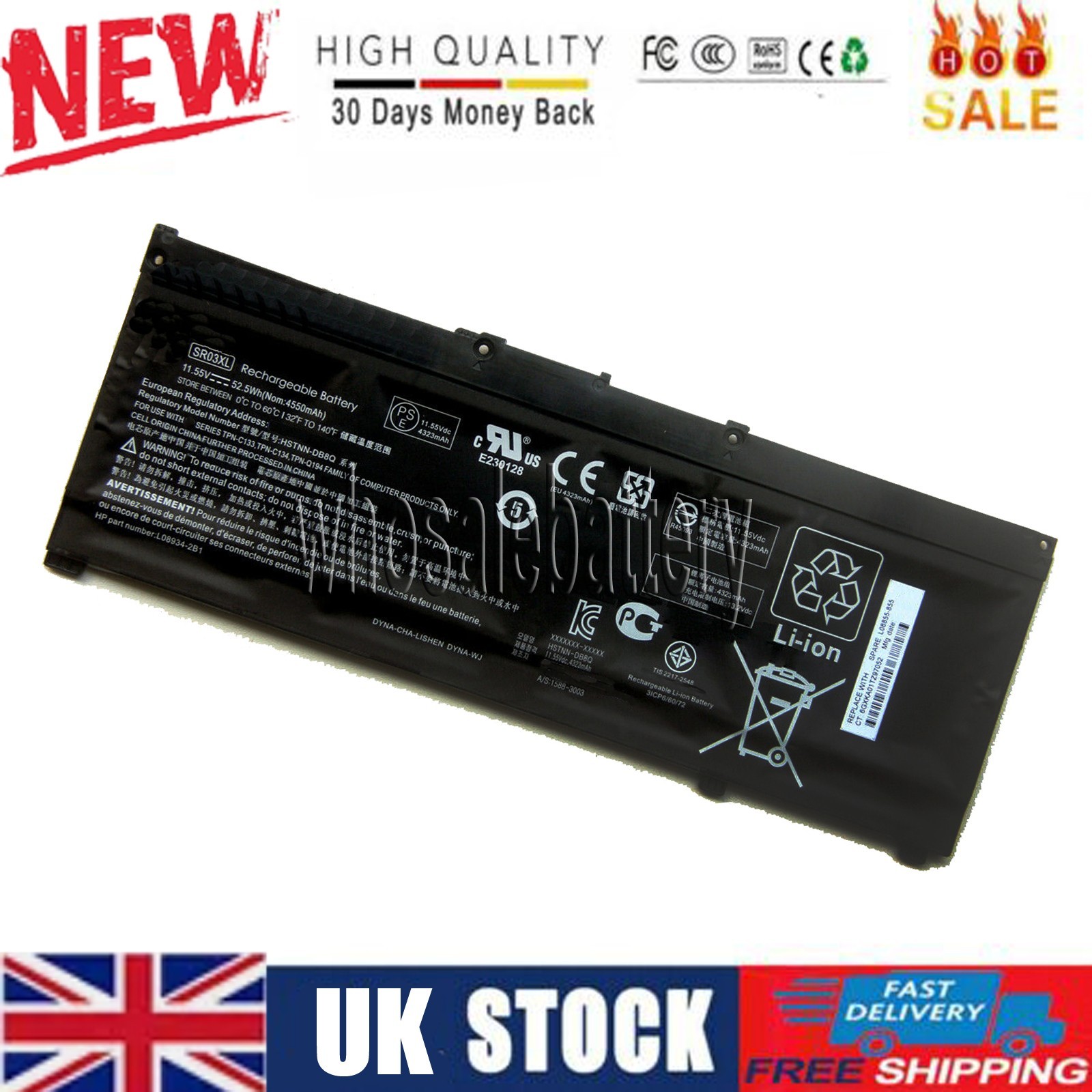 Battery for HP Envy x360 15-CN 15-CP 17-BW 15-cn0013nr 15-cp0053cl L08855-855