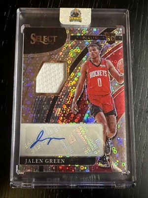 JALEN GREEN ROOKIE PATCH AUTO 2021-22 PANINI SELECT DISCO RC