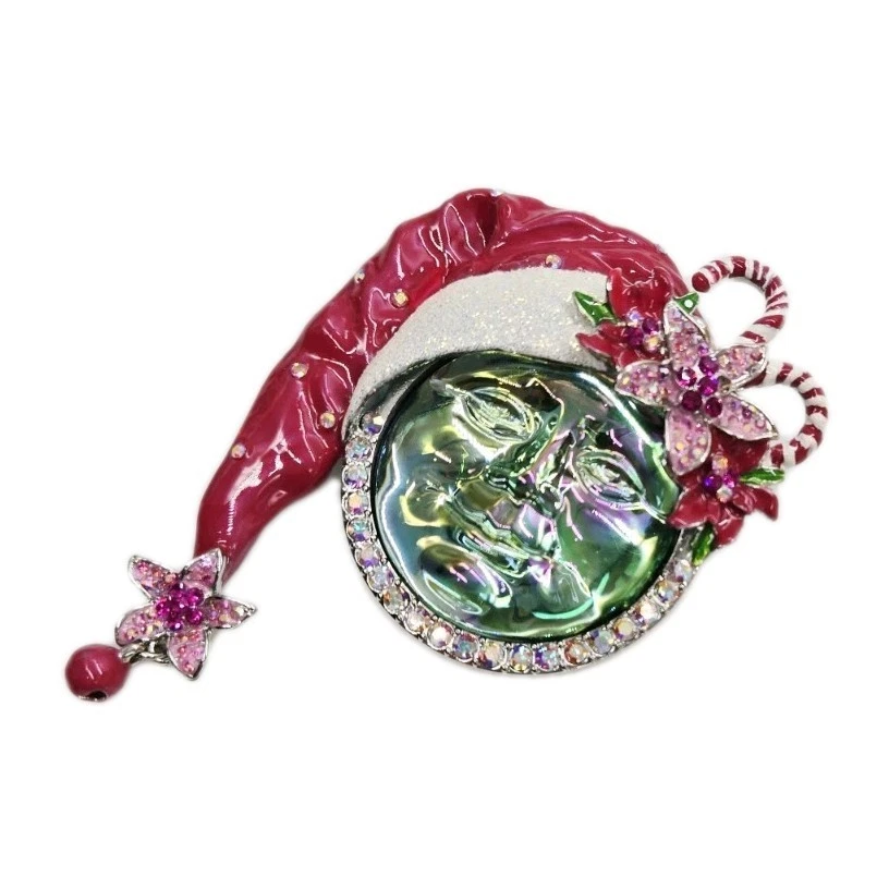 Broche colgante Kirks Folly Navidad Pin Sra. Santa Claus luna de agua legado Foto 3 de 4