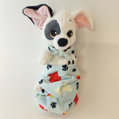 DISNEY PARKS Babies Patch 101 Dalmatians 10'' Plush w/ Swaddle Blanket Puppy Dog