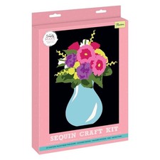 Simply Make Flowers Sequin Craft Kit – Therapeutic Sequin Art Project Free Ship