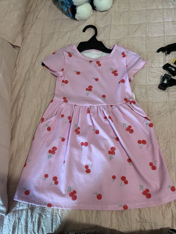 Wonder Nation Girls Short Sleeve Play Dress Size XS 4/5