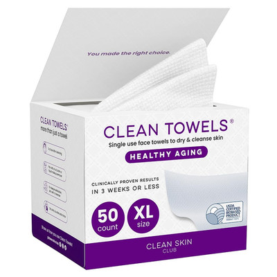 Reduces Fine Lines and Wrinkles in 6 Weeks or Less,  Healthy Aging Clean Towels 