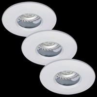 Paulmann Premium Line LED Einbauleuchten Set 3X3W Weiß IP65 Bad Dusche AußEn