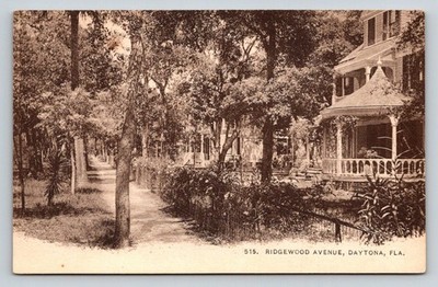 Vintage Ridgewood Avenue Daytona Florida Postcard Foster & Reynolds c1900s