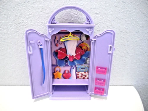 Vintage Barbie Doll So Much To Do Bedroom Wardrobe Armoire Purple