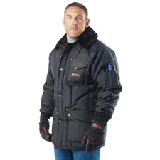 Refrigiwear 0358Rnavsml Men's Insulated Jacket, Nylon, Zipper And Snap, Navy, S