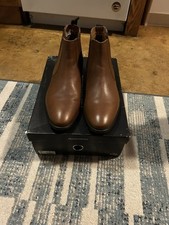 Franco Fortini Men's Trevor Chelsea Leather Ankle Boots Size 9  M, Brown -