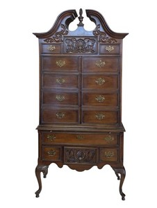 Vintage Bernhardt Chippendale Style Media Cupboard, Bar, 81″H, PA6887MB