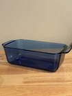 Vintage Pyrex 213-R Cobalt Blue Glass Bread Loaf Pan 1.5 Qt 1.5L  8.5”X4.5”x2.5”