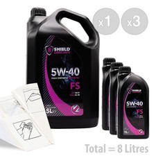 Shield Lubricants 5W-40 Car Engine Oil Car Engine Oil Service Kit 8 LITRES 8L 6.81 per litre