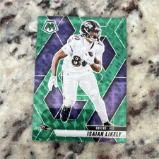 Panini 2025 Mosaic Isaiah Likely Green Mosaic Prizm #177 Baltimore Ravens