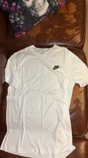 Nike The Nike Tee Mens White Solid Logo Crew ...