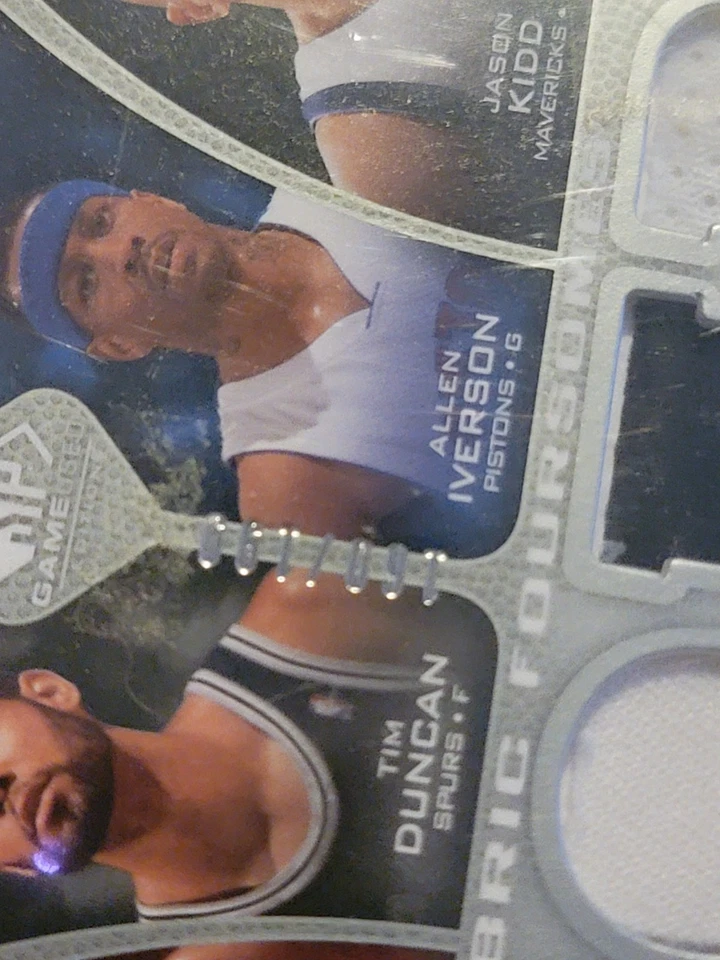 Carter Tim Duncan Allen Iverson Kidd 2009-10 SP Juego Usado Tela Foursomes/199 Foto 3 de 3