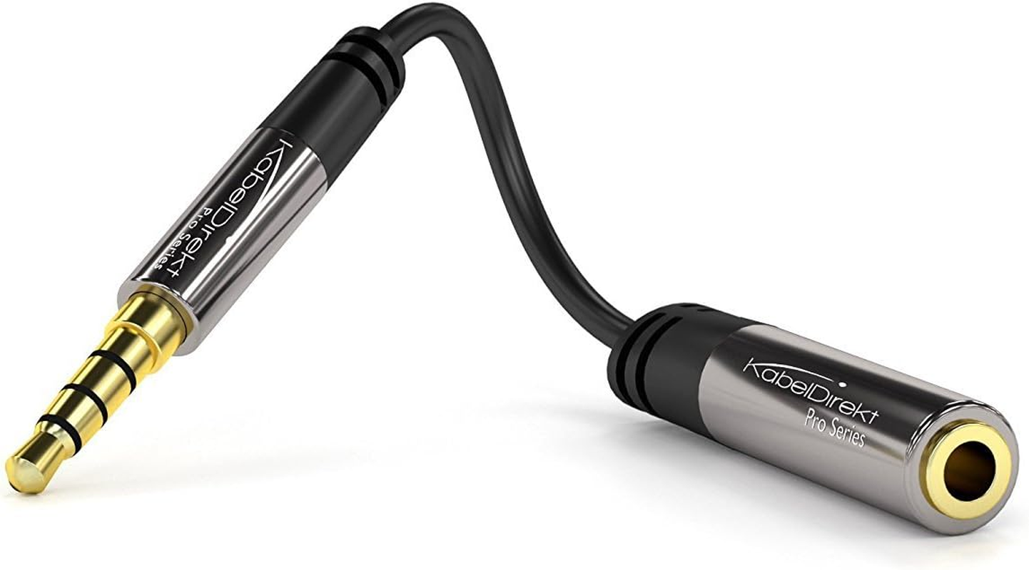 – Adattatore Cuffie (3,5 Mm Jack Maschio E 3,5 Mm Jack Femmina, Come Prolunga He