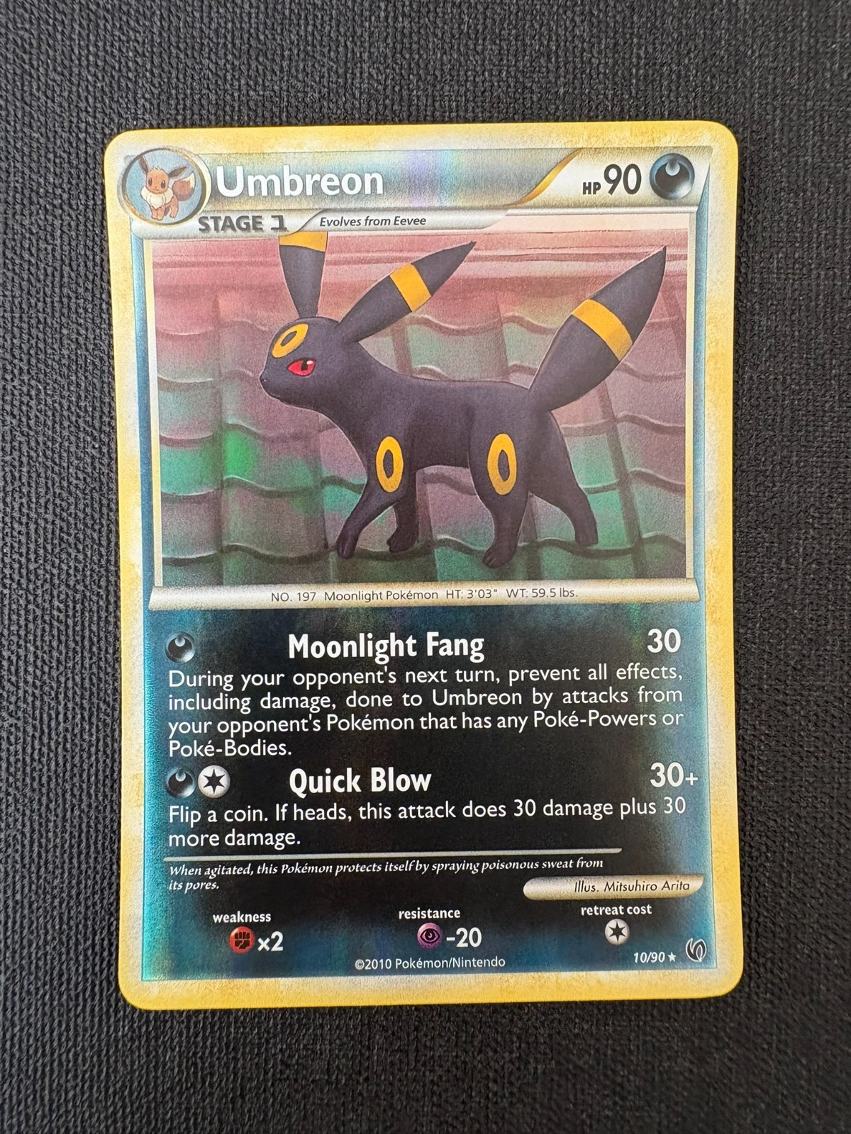 Pokemon TCG - Umbreon 10/90 Undaunted Reverse Holo - LP