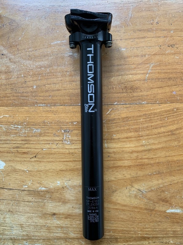 Thomson Elite seat post, black, 27.2mm diameter x 250mm length, straight