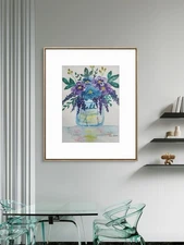 Pam Bible Abstract Colorful Modern Unique Bold Art Acrylic Mixed Media Paper