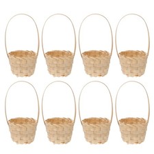 8 Pcs Woven Basket Baby Bridesmaid for Flowers Arranging Wicker Hamper