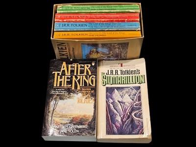 Vintage J.R.R. Tolkien Lord of the Rings & The Hobbit 4 Vol Paperback Box Set + 