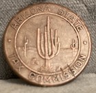 Arizona State Tax Commission Circulated Copper Sales Tax Token 5 Make Change — photo 3
