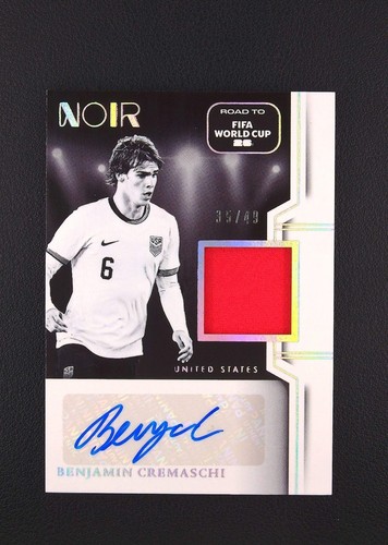 Benjamin Cremaschi 2025-26 Panini Noir Road To Fifa World Cup Jersey Auto /49