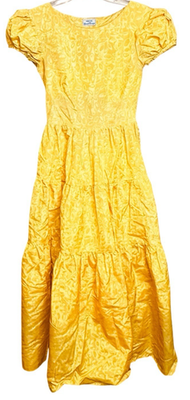 gold coktail dress vogue Primavera Couture 4201 size 0 Gold Short Cocktail Dress Ruched Sequin Slit Beaded Homecoming Gown main image 1