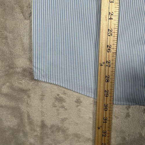 Camicia Ralph Lauren Viola Etichetta Easy Care Uomo 16,5 Blu Righe Nuova senza etichette Made Italy - Foto 19 di 19
