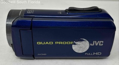 JVC Everio GZ-R10 Blue Full HD 60x Dynamic Zoom Digital Camcorder Not Tested NCL
