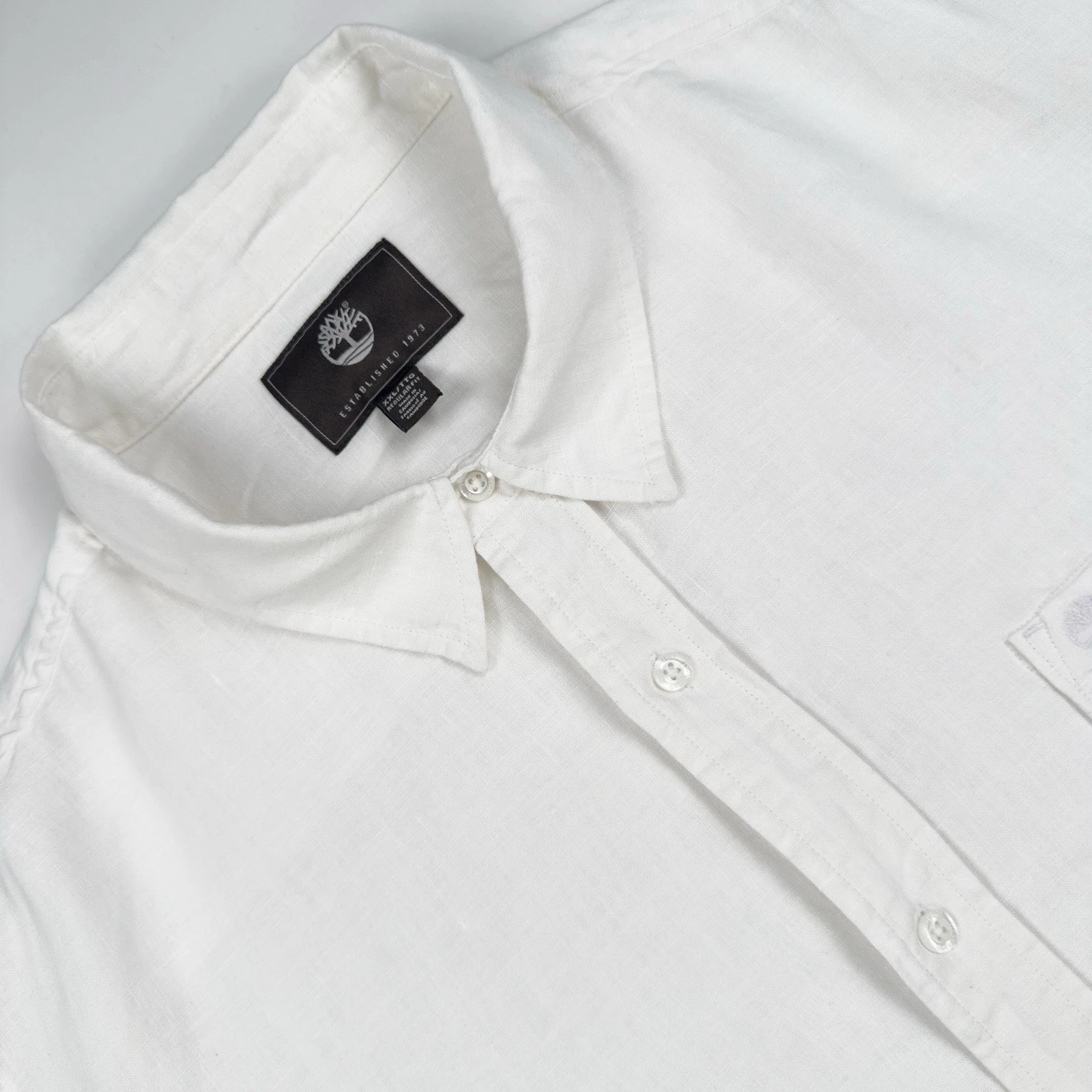 TIMBERLAND Linen XXL 2XL White Regular Fit