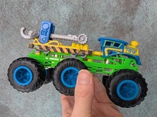 Monster Jam Hot Wheels Loco Punk Big Rigs Truck 1:64 RARE 6 Wheels Towing Train
