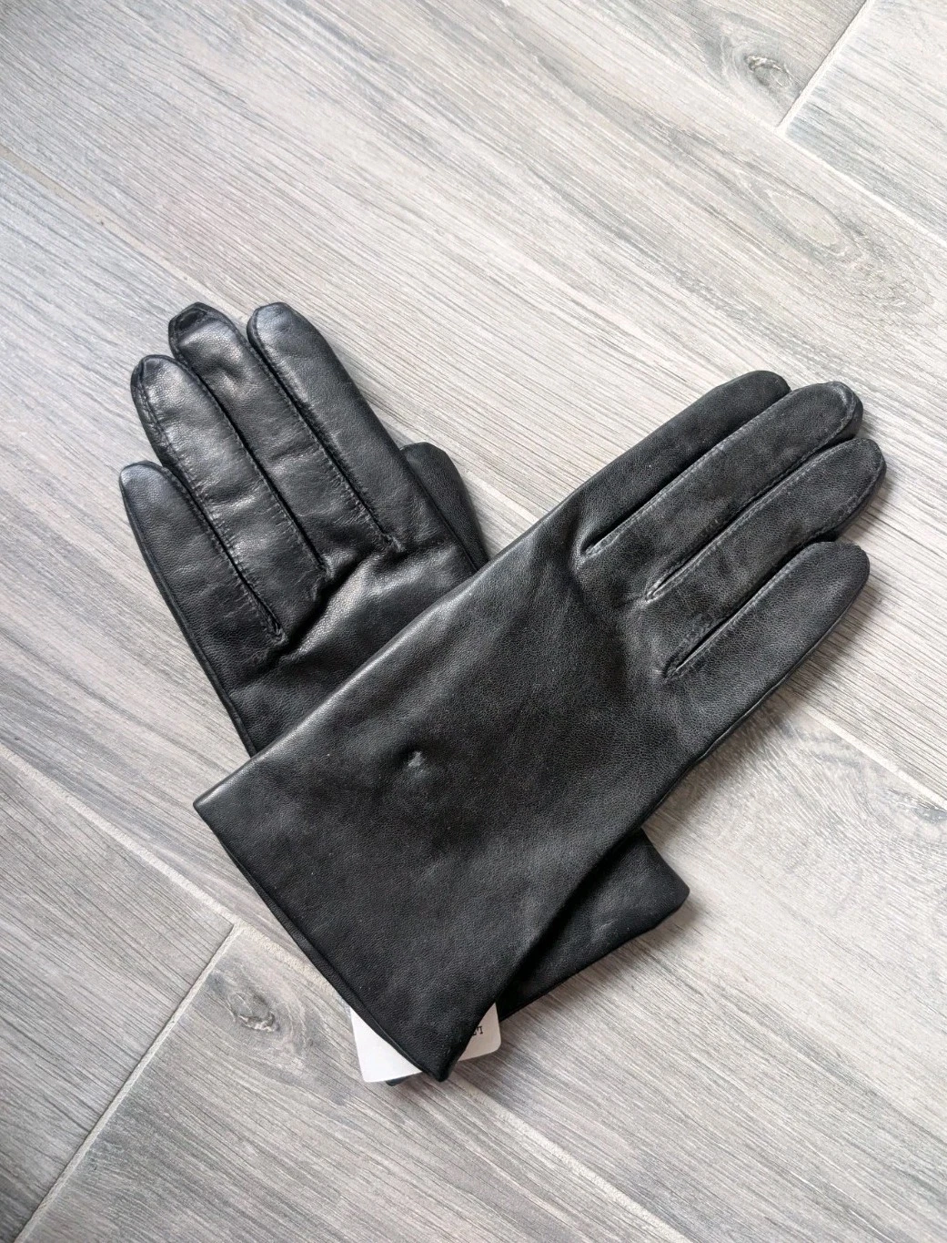 Vintage 90s Lord & Taylor Fownes Womens Leather Gloves Sz 7.5 Cashmere Lined NEW