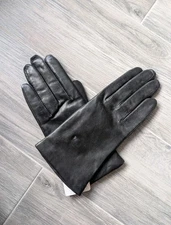 Vintage 90s Lord & Taylor Fownes Womens Leather Gloves Sz 7.5 Cashmere Lined NEW