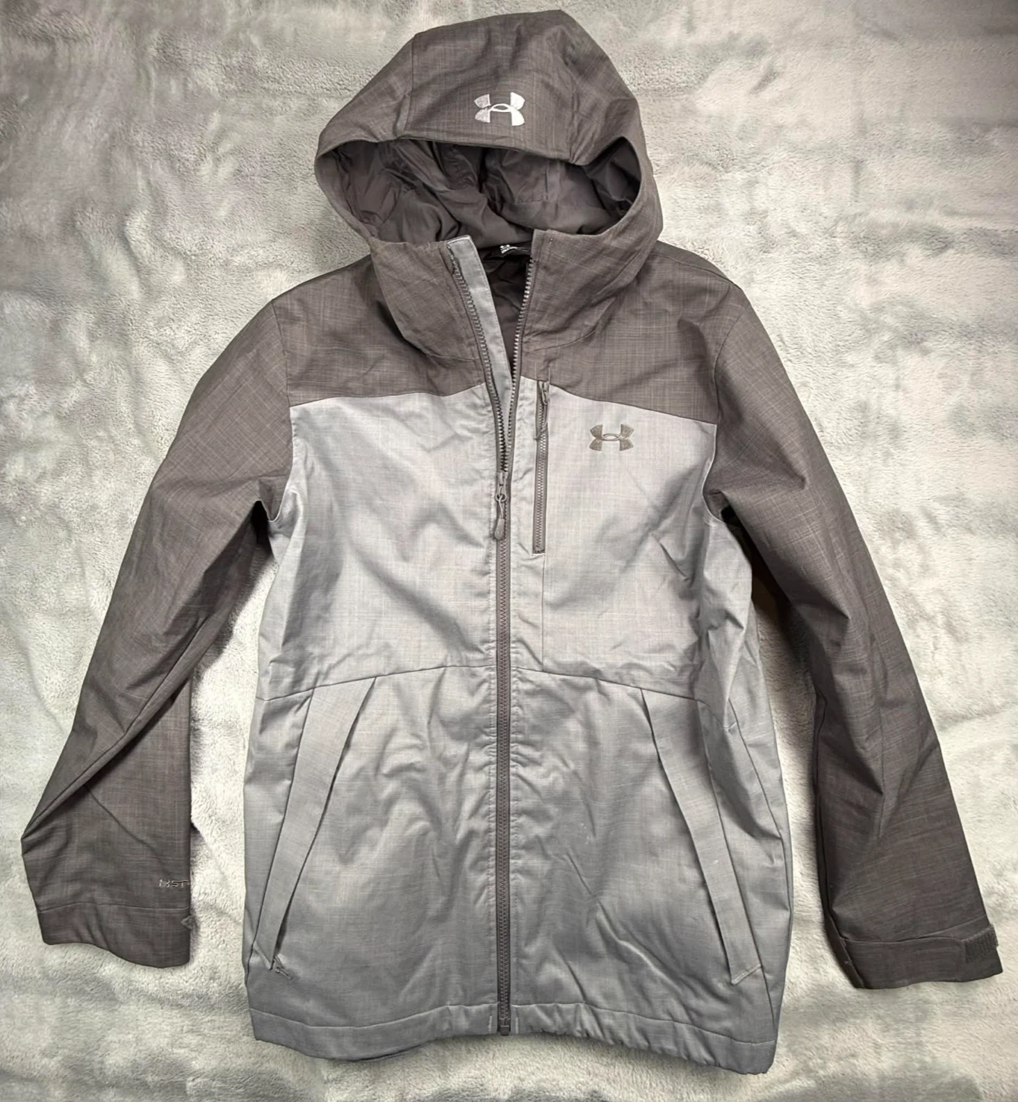 Under Armour Porter Jacket Small Water Resistant Gray Hooded UA Storm Coat
Opens in a new window or