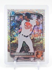 ENRIQUE BRADFIELD JR 2025 BOWMAN CHROME DRAFT SPARKLE REFRACTOR ORIOLES Q2045