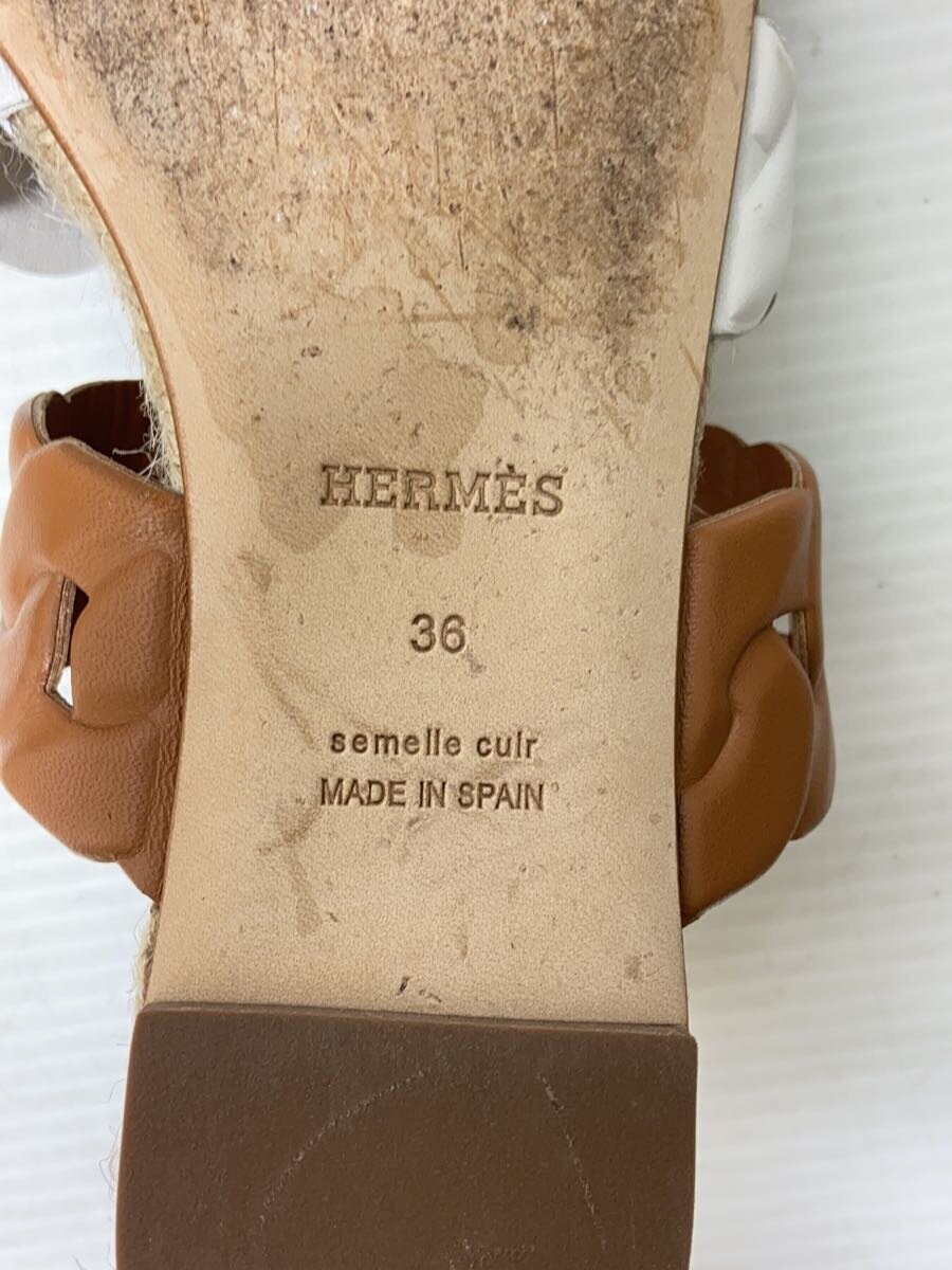 HERMES Espadrille Sandals/Size 36/US 6 Brown Women's thumbnail 15