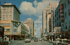 Miami,FL Flagler Street,Looking West Tichnor 1956 Miami-Dade County Florida