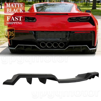 For Corvette C7 Z51 GS Z06 ZR1 2014-19 MX Style Matte Black Rear Bumper Diffuser
